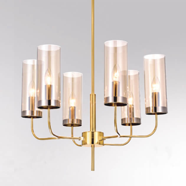 圓山金吊燈-6燈