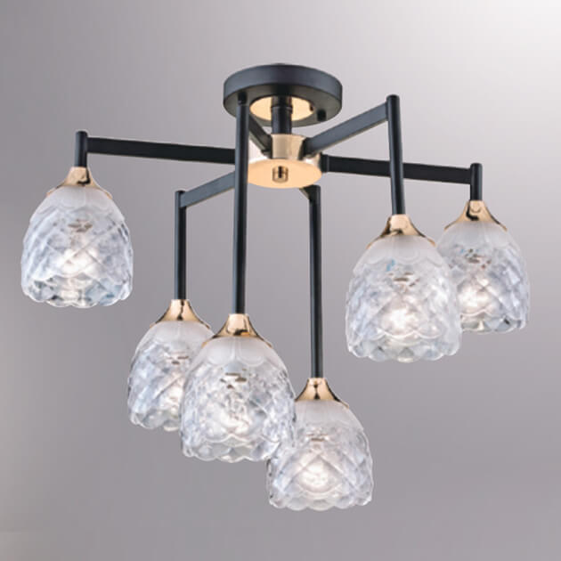 水晶玻璃吊燈-6燈