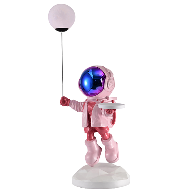 登月者落地燈-粉