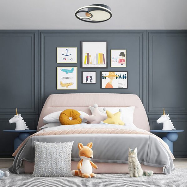 羅湖冬月吸頂燈-藍色大款