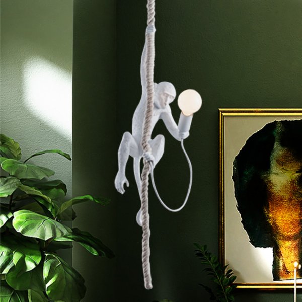 喜猴抱金吊燈