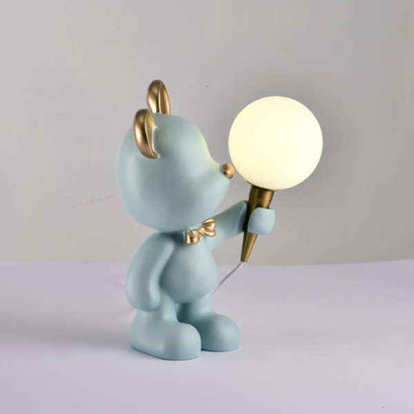 可愛熊檯燈-藍