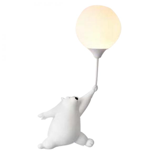 氣球北極熊壁燈-左